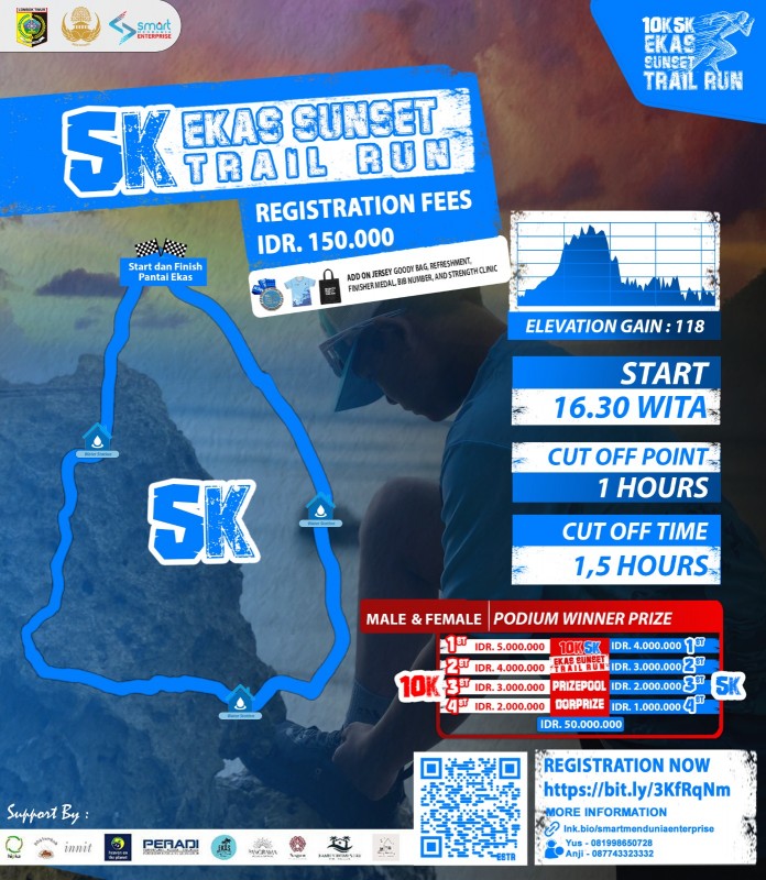 Ekas Sunset Trail Run (ESTR) 2025 - Rute 5K